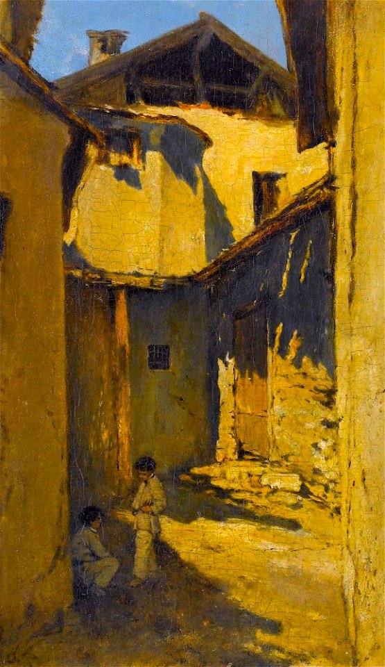 August von Pettenkofen - Hof in Venedig