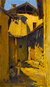 August von Pettenkofen - Hof in Venedig