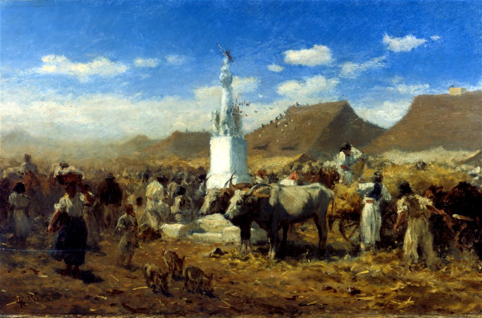 August von Pettenkofen - Markt in Szolnok (1855)