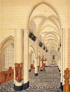 Ph v gulpen, Interieur St-Nicolaaskerk Maastricht, ca 1835