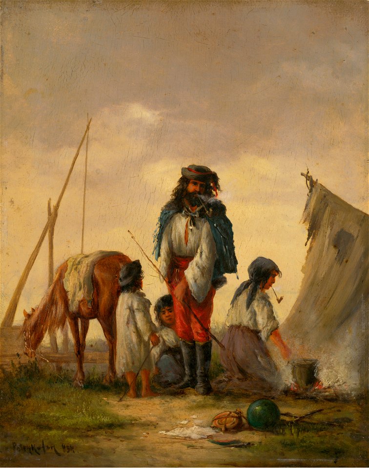 August von Pettenkofen - Gypsy Family - O 79 - Slovak National Gallery