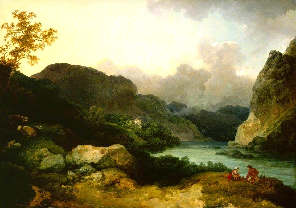 Philip James de Loutherbourg (1740-1812) - Lake Scene, Evening - N00316 - National Gallery