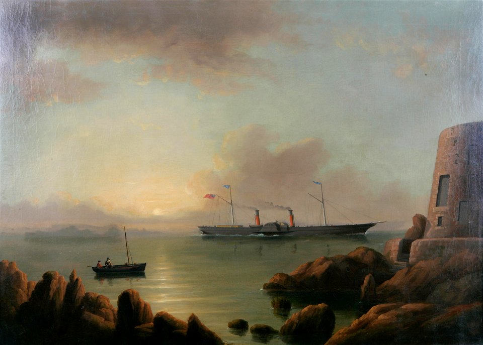 Philip John Ouless - The steamship 'London' off Noirmont