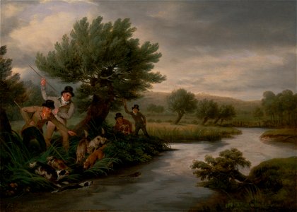 Philip Reinagle - Spearing the Otter - Google Art Project