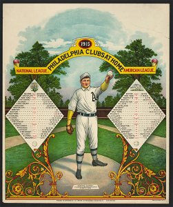 Philadelphia clubs at home Base-ball schedule - the National & American League clubs at home - - press of the Jarden Litho. Co. LCCN2008677283