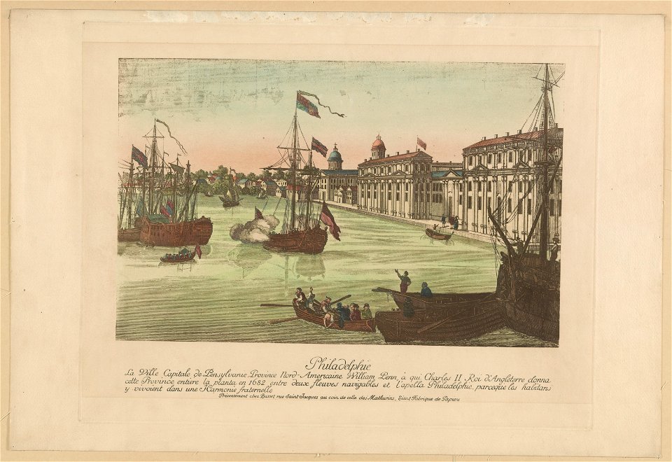 Philadelphie - la ville capitale de Pensylvanie province Nord-Americaine William Penn, à qui Charles II Roi d'Angleterre donna cette province entiére la planta en 1682 ... LCCN2004672469