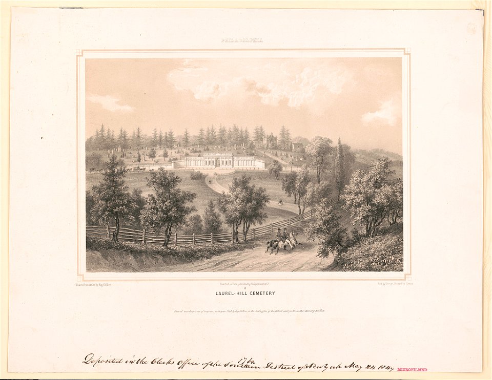 Philadelphia Laurel-Hill Cemetery - - Drawn from nature by Aug. Kölllner ; lith. by Deroy ; printed by Cattier. LCCN2010645986