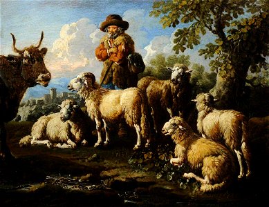 Philipp Peter Roos (1657-1706) - Herdsman with Sheep and Goats - 959496 - National Trust