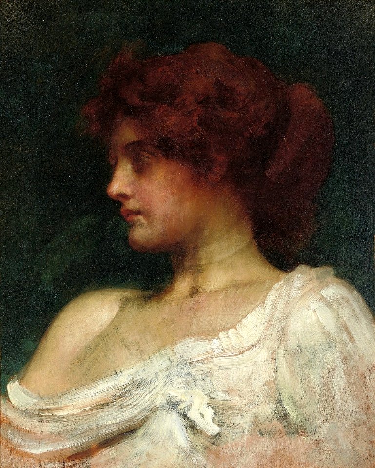Philip Hermogenes Calderon - Study of a redheaded woman