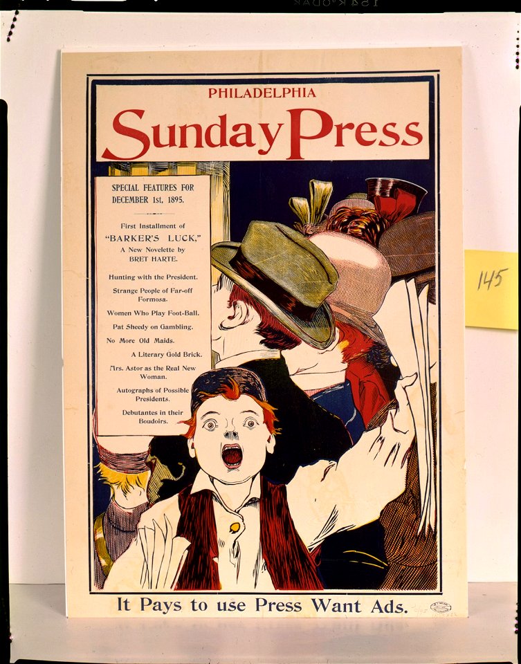 Philadelphia Sunday Press-Special features for December 1st, 1895 - Brill. LCCN93504471