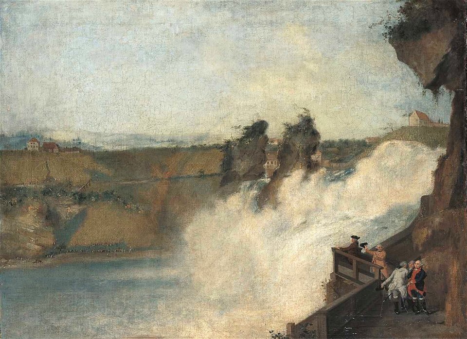 Philipp Hieronymus Brinckmann - Der Rheinfall bei Schaffhausen mit Kurfürst Karl Theodor von der Pfalz und Gefolge - 9081 - Bavarian State Painting Collections