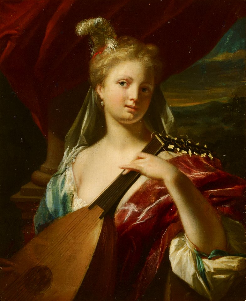 Philip van Dijk - Woman Playing the Lute - 28 - Rijksmuseum