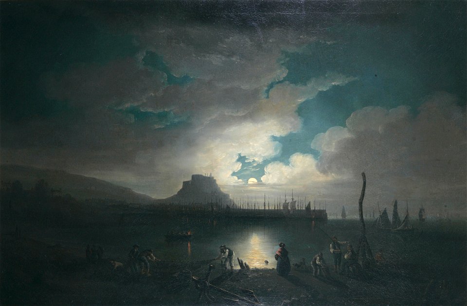 Philip John Ouless - Moonrise over Gorey