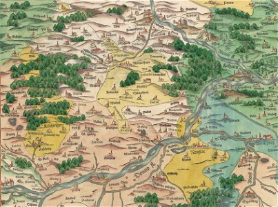 Philipp Apian - Bairische Landtafeln von 1568 - Tafel 10 Ingolstadt Kehlheim