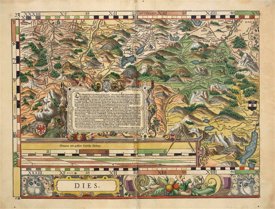 Philipp Apian - Bairische Landtafeln von 1568 - Tafel 23