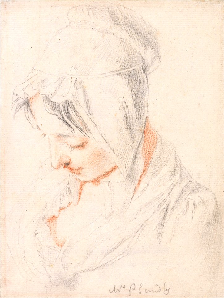 Philippe Mercier - Head of a Woman, Study for The Bible Lesson - Google Art Project