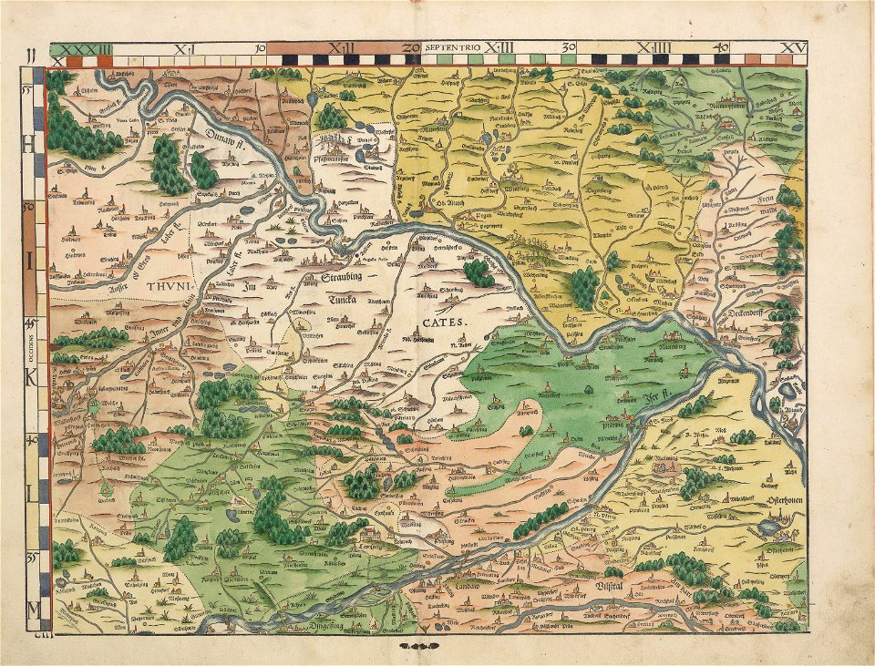 Philipp Apian - Bairische Landtafeln von 1568 - Tafel 11