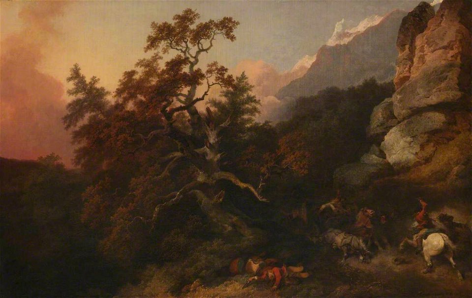 Philip James de Loutherbourg (1740-1812) - Travellers Attacked by Banditti - T00921 - Tate