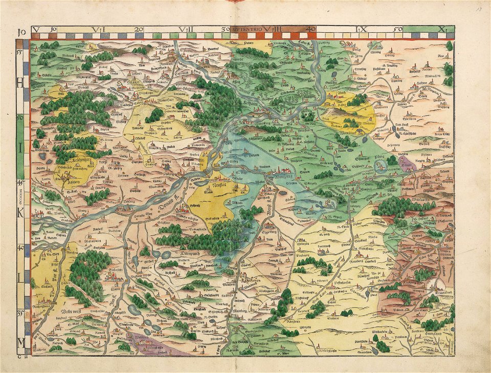 Philipp Apian - Bairische Landtafeln von 1568 - Tafel 10