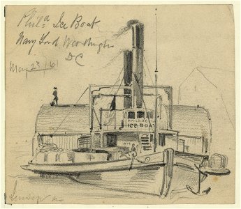 Phila. Ice Boat. Navy Yard. Washington DC May 23-61 LCCN2004660134