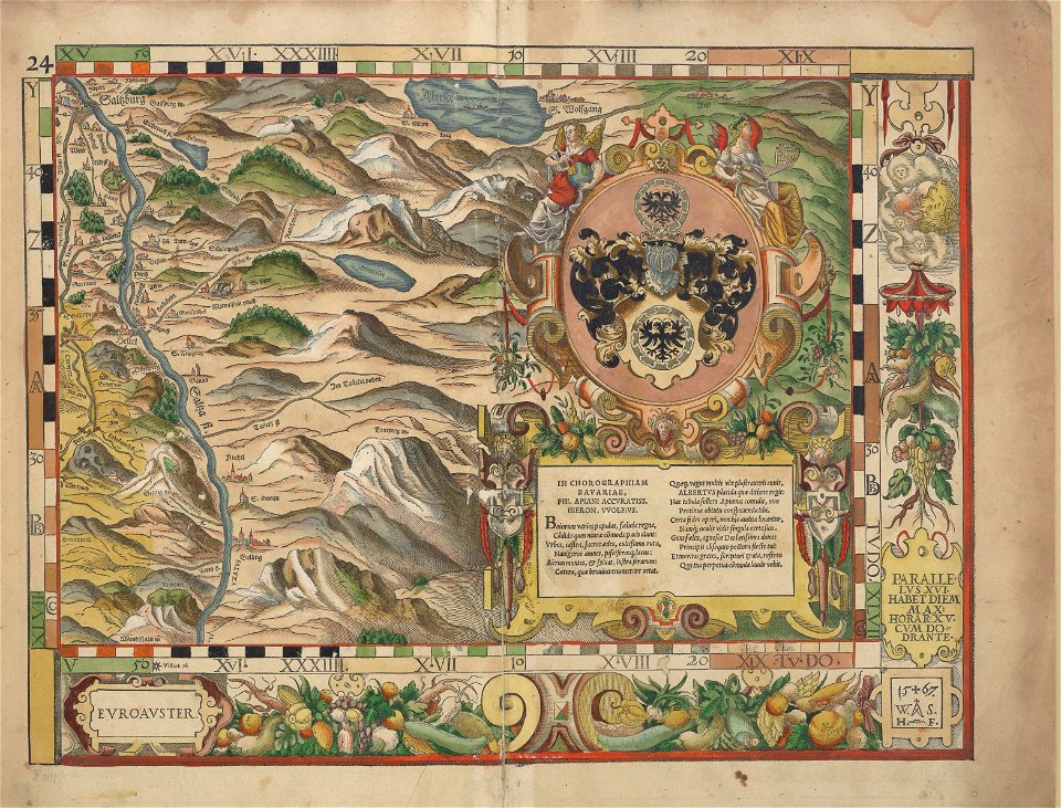 Philipp Apian - Bairische Landtafeln von 1568 - Tafel 24