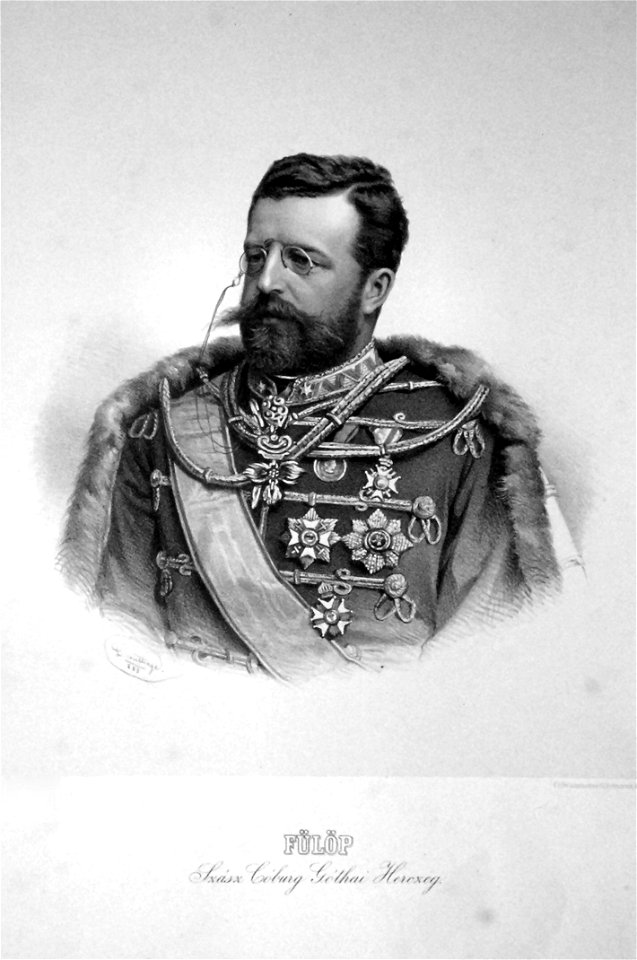 Philipp vbon Sachsen-Coburg und Gotha Litho