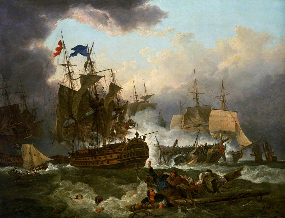 Philip James de Loutherbourg (1740-1812) - The Battle of Camperdown, 11 October 1797 - BHC0504 - Royal Museums Greenwich