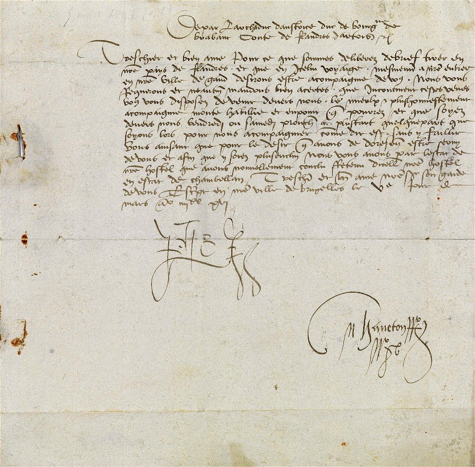 Philipp I an Comte de Lalain 1496-03-05
