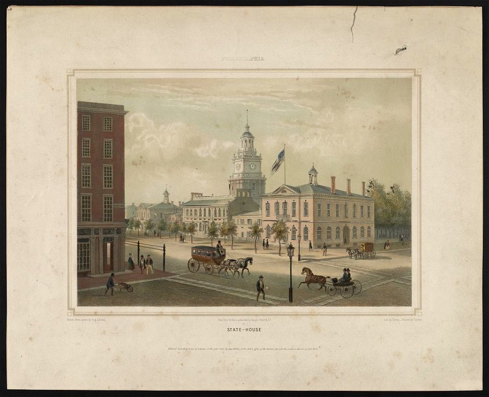 Philadelphia State-house - - drawn from nature by Aug. Köllner; lith. by Deroy; printed by Cattier. LCCN2011648612