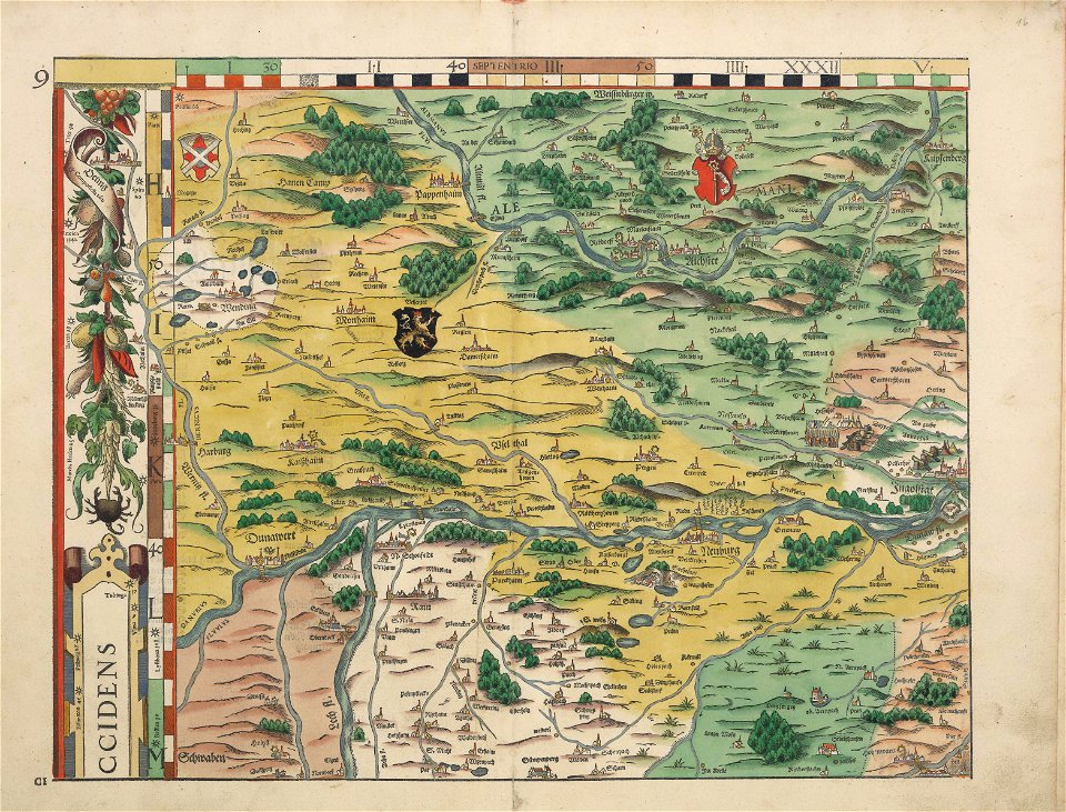 Philipp Apian - Bairische Landtafeln von 1568 - Tafel 09