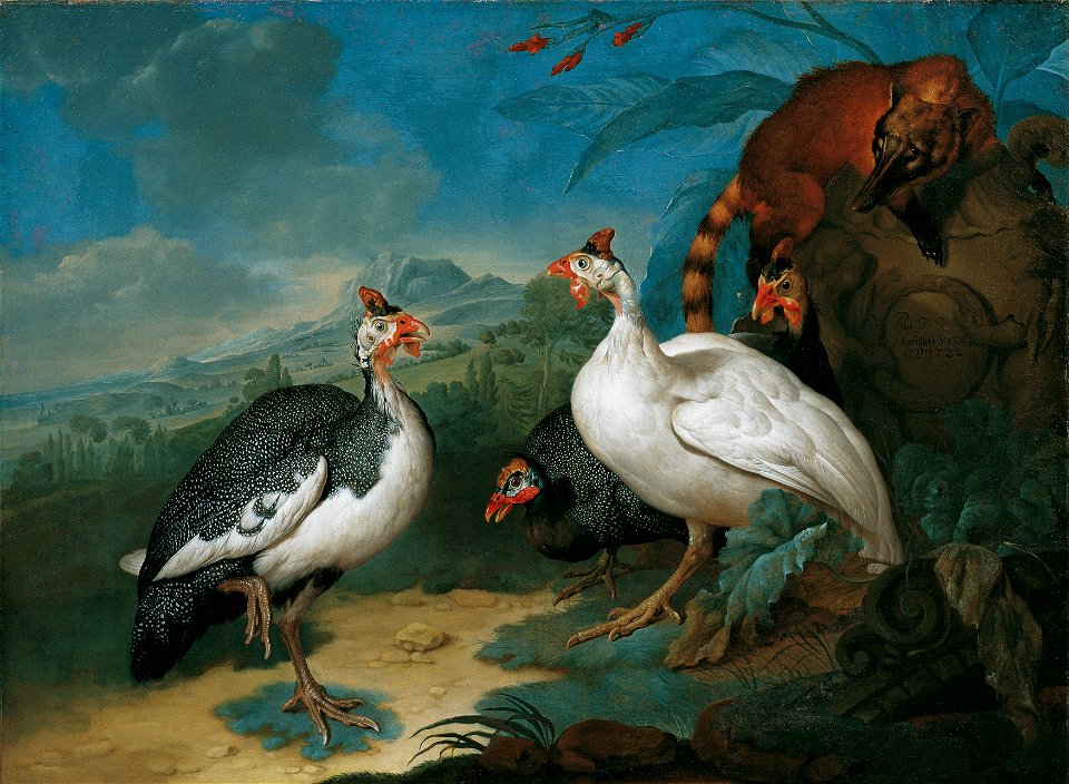 Philipp Ferdinand de Hamilton - Perlhühner und Nasenbär - 4069 - Kunsthistorisches Museum