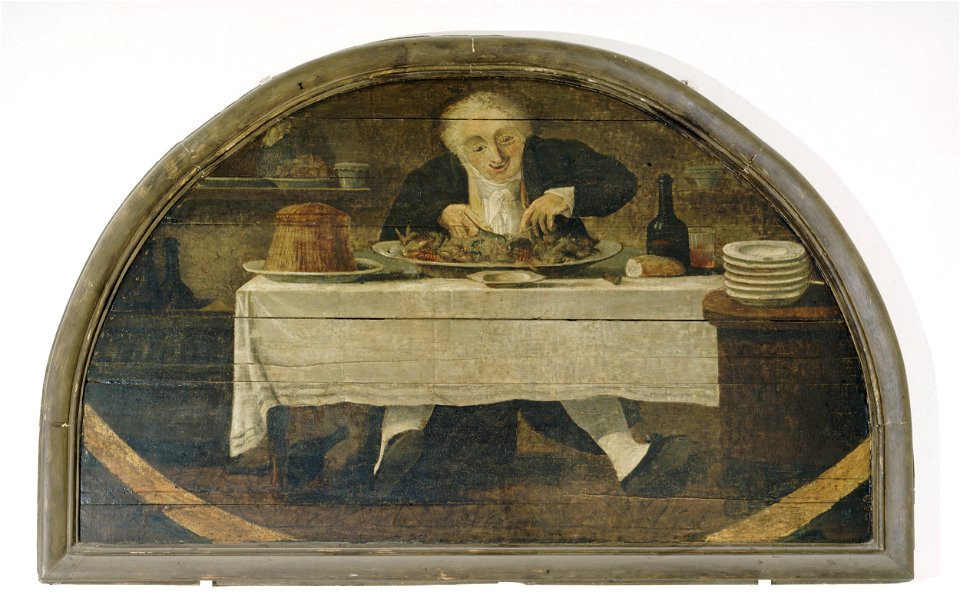 Philibert Louis Debucourt - Au Gourmand Enseigne du marchand de comestibles Corcellet 104, Palais-Royal - EN132 - Musée Carnavalet