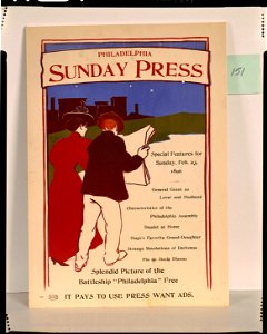 Philadelphia Sunday press-Special features for Sunday, Feb. 23, 1896-Splendid picture of the battleship Philadelphia free - Brill. LCCN93504524