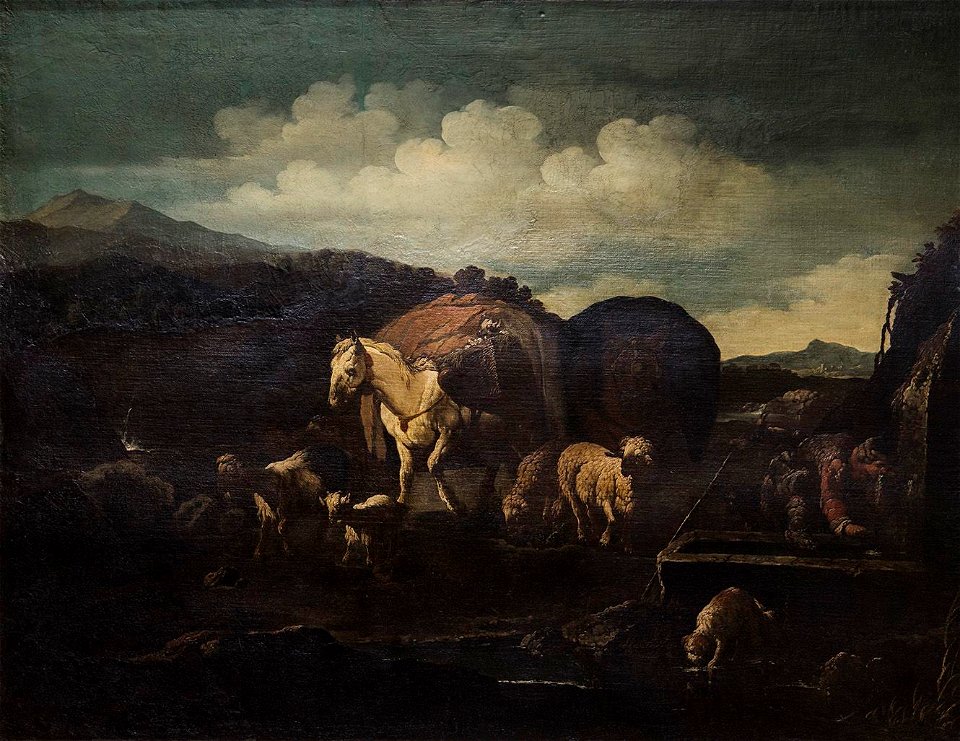 Philipp Peter Roos (gen. Rosa da Tivoli) - Karawane am Brunnen - 5889 - Bavarian State Painting Collections
