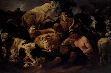 Philipp Peter Roos, gen. Rosa da Tivoli - Herde mit schlafenden Hirten - GG 1649 - Kunsthistorisches Museum