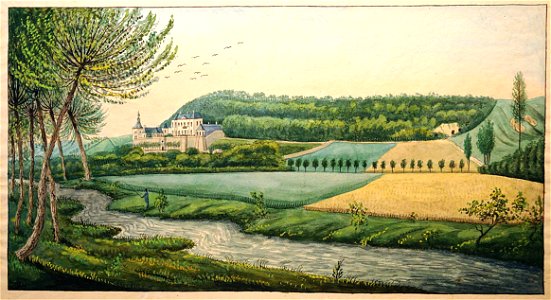 Philippe van Gulpen-Cannerweg met gezicht op kasteel Neercanne en de Lauwberg
