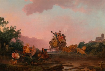 Philippe-Jacques de Loutherbourg - Revellers on a Coach - Google Art Project. Free illustration for personal and commercial use.