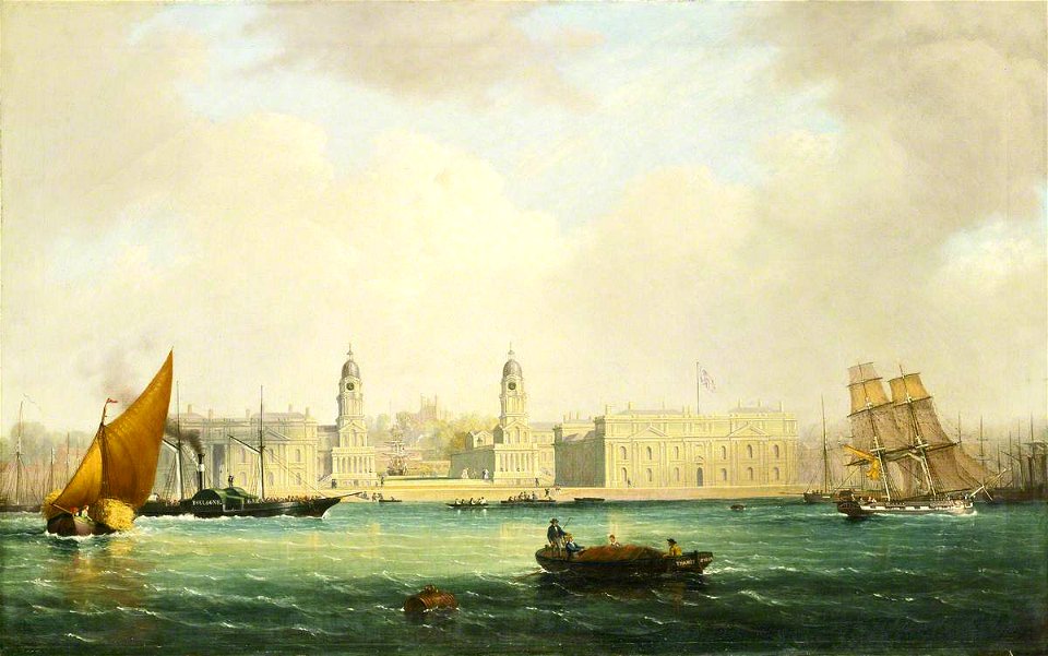 Philip John Ouless (1817-1885) - Greenwich Hospital from the North - BHC1831 - Royal Museums Greenwich