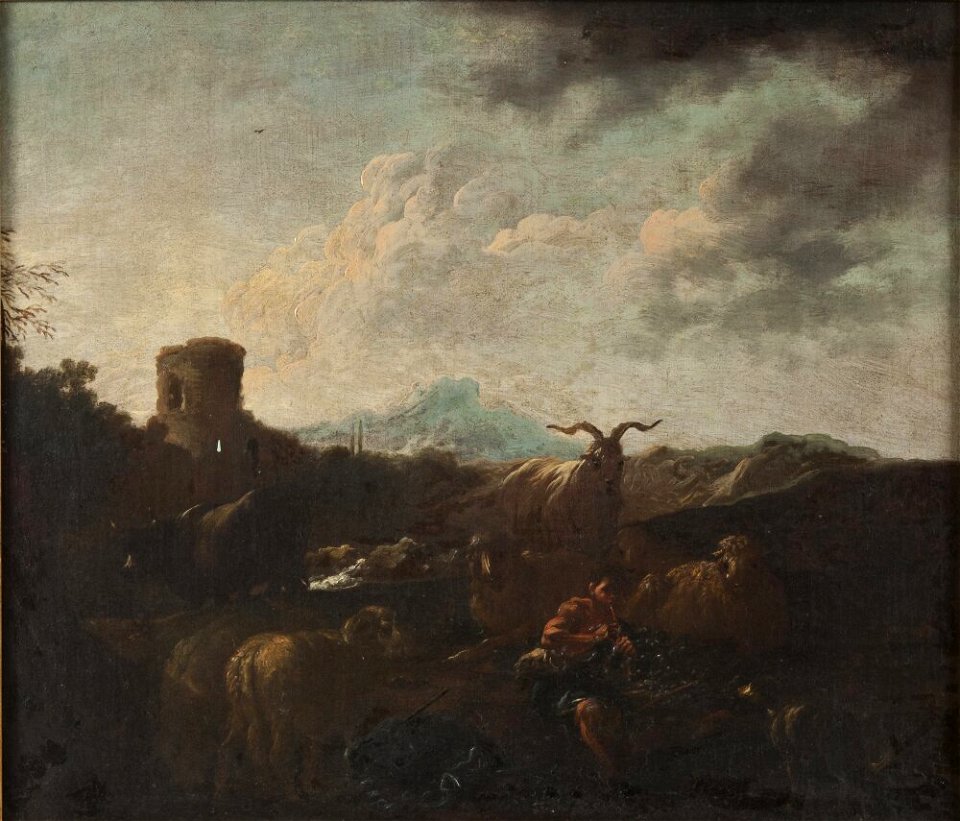 Philipp Peter Roos - Landskap med hjord - NMDrh 302 - Nationalmuseum