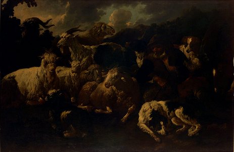 Philipp Peter Roos, gen. Rosa da Tivoli - Landschaft mit Schafherde - GG 1637 - Kunsthistorisches Museum