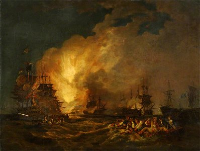 Philip James de Loutherbourg (1740-1812) - The Battle of the Nile - ZBA0154 - Royal Museums Greenwich