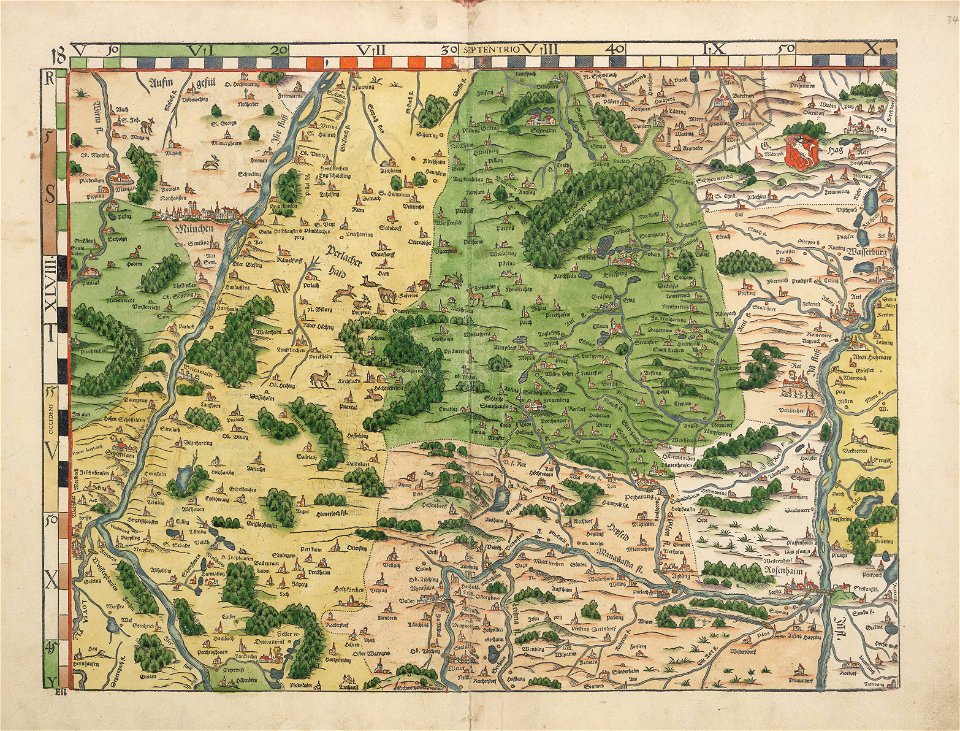Philipp Apian - Bairische Landtafeln von 1568 - Tafel 18