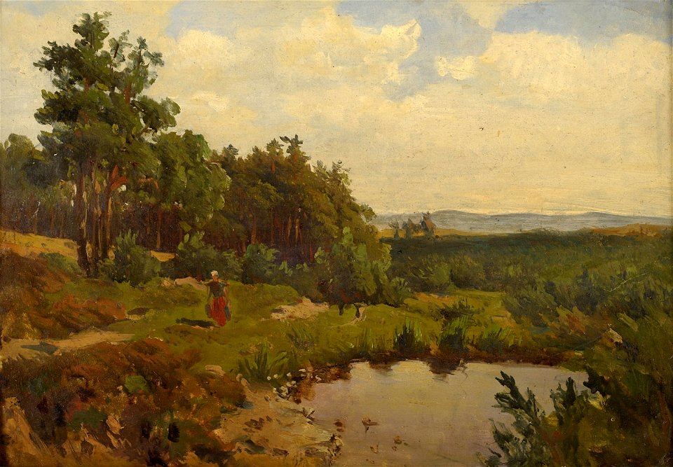 Philipp Röth Sommerlandschaft mit Wasserträgerin