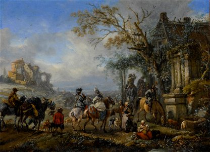 Philips Wouwerman - A Hawking Party 013N10007 8T25F