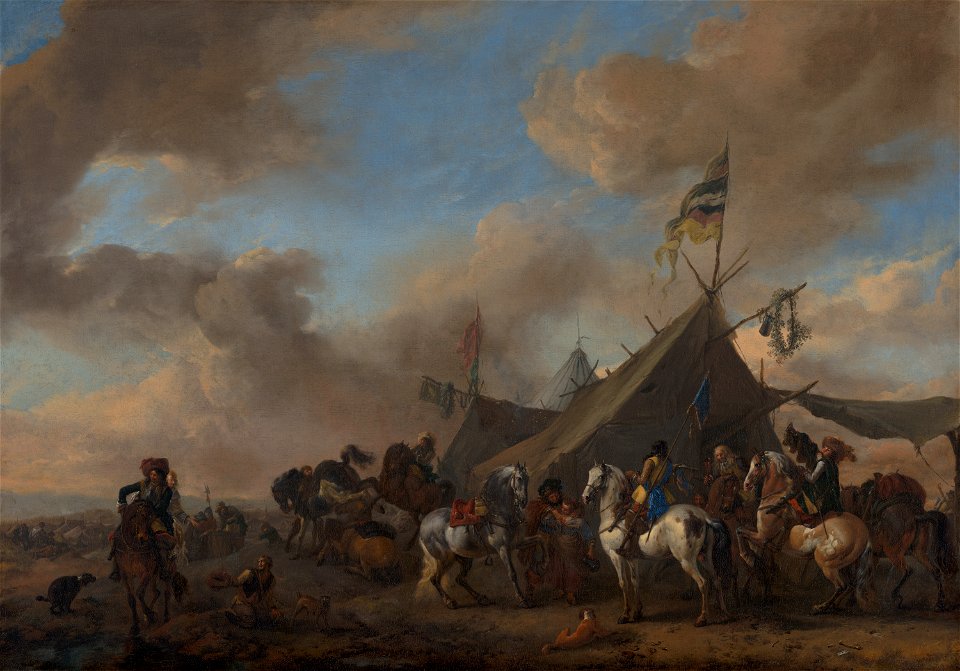 Philips Wouwerman - Army Camp - 220 - Mauritshuis