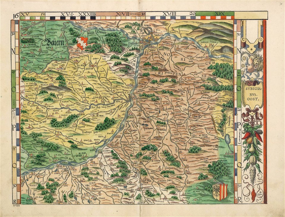 Philipp Apian - Bairische Landtafeln von 1568 - Tafel 16