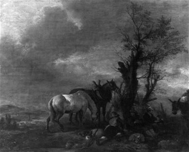 Philips Wouwerman - Landschap met rustende boeren - GK 351 - Museumslandschaft Hessen Kassel