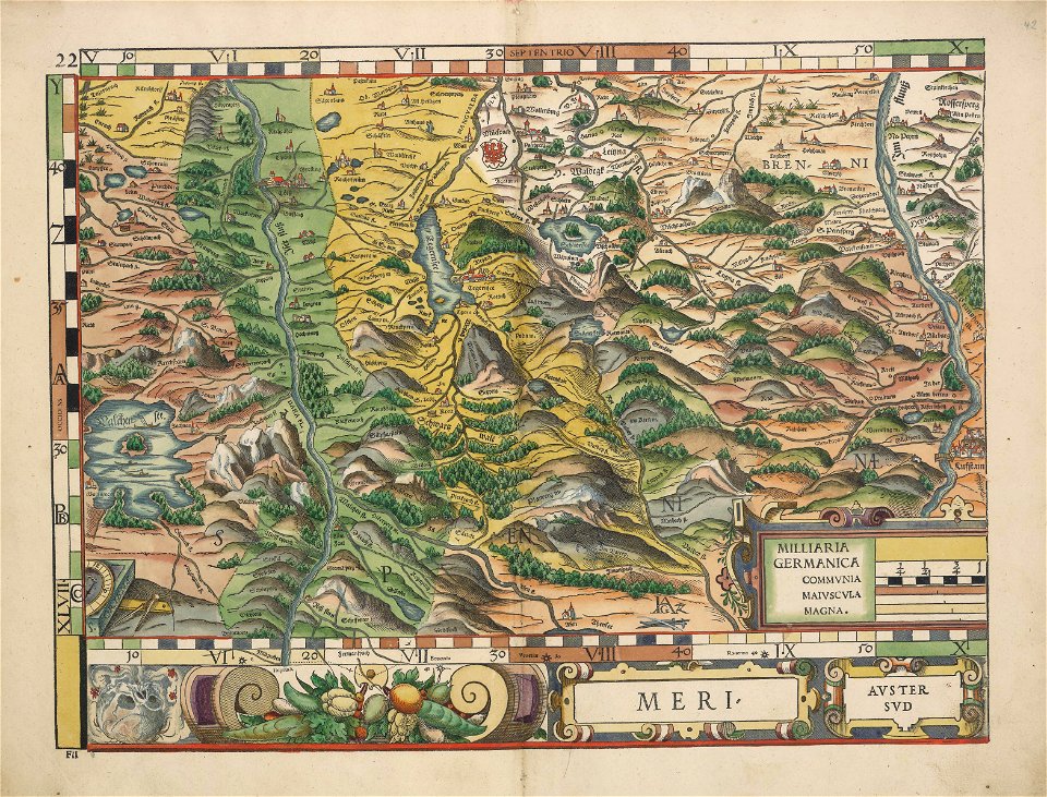 Philipp Apian - Bairische Landtafeln von 1568 - Tafel 22