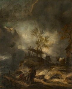 Philips Wouwerman (1619-1668) - A Landscape with Dunes and Figures - 446741 - National Trust