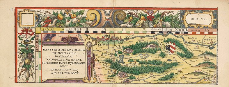 Philipp Apian - Bairische Landtafeln von 1568 - Tafel 01